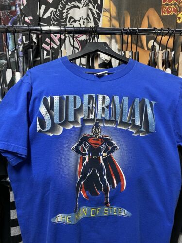 90’s Vintage Superman Man Of Steel Tee Shirt Large - image 1