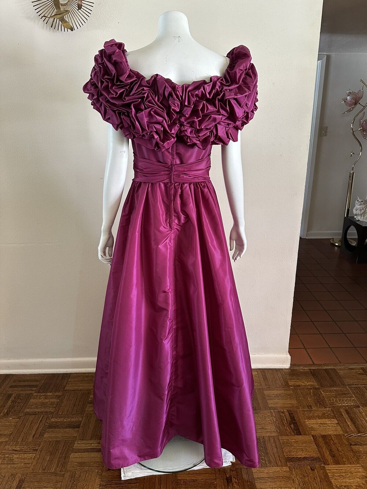 1980s Victor Costa Taffeta Dress Formal Pageant H… - image 7