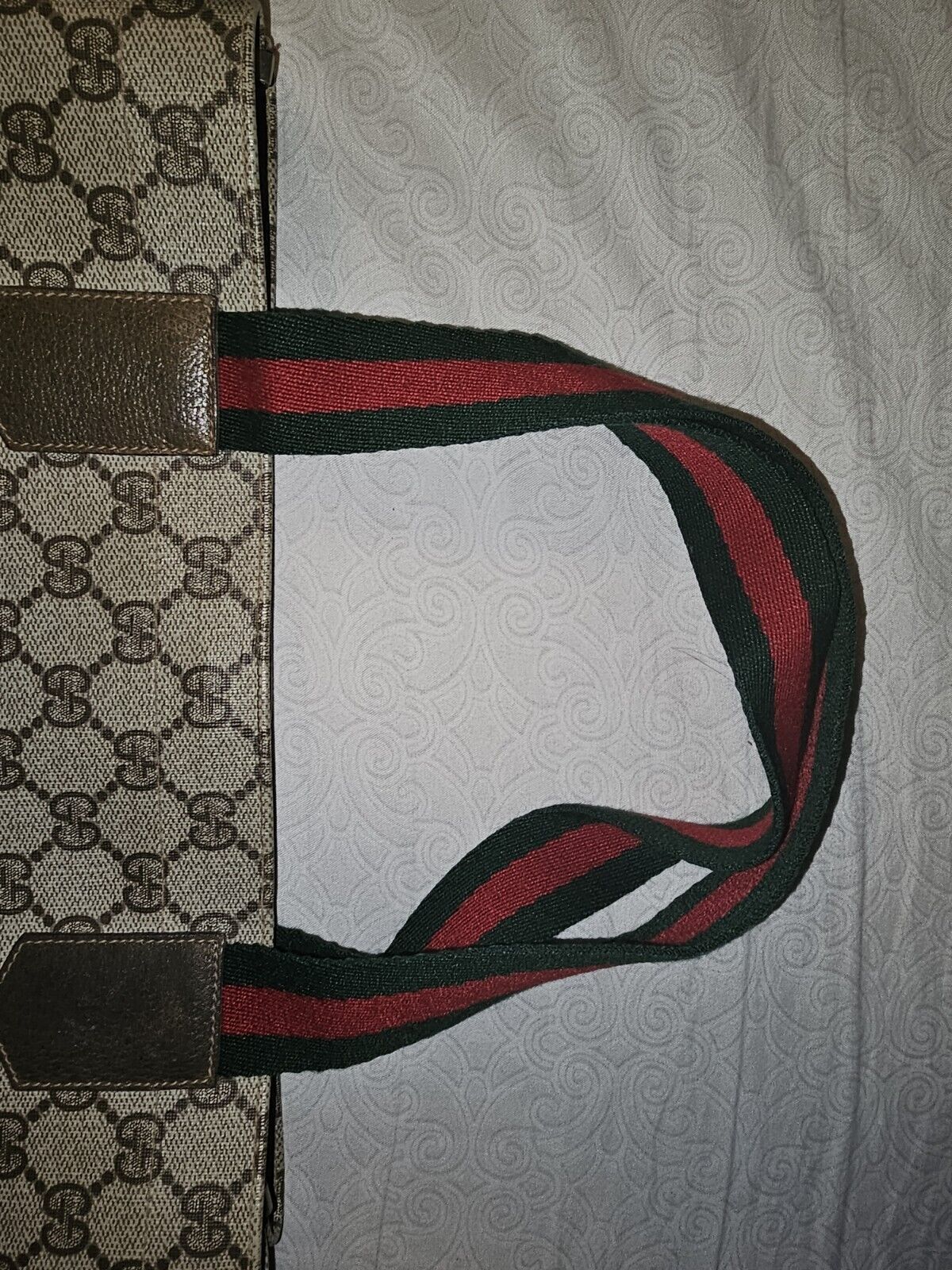 Vintage Authentic Gucci GG Plus Web Tote Serial #… - image 6