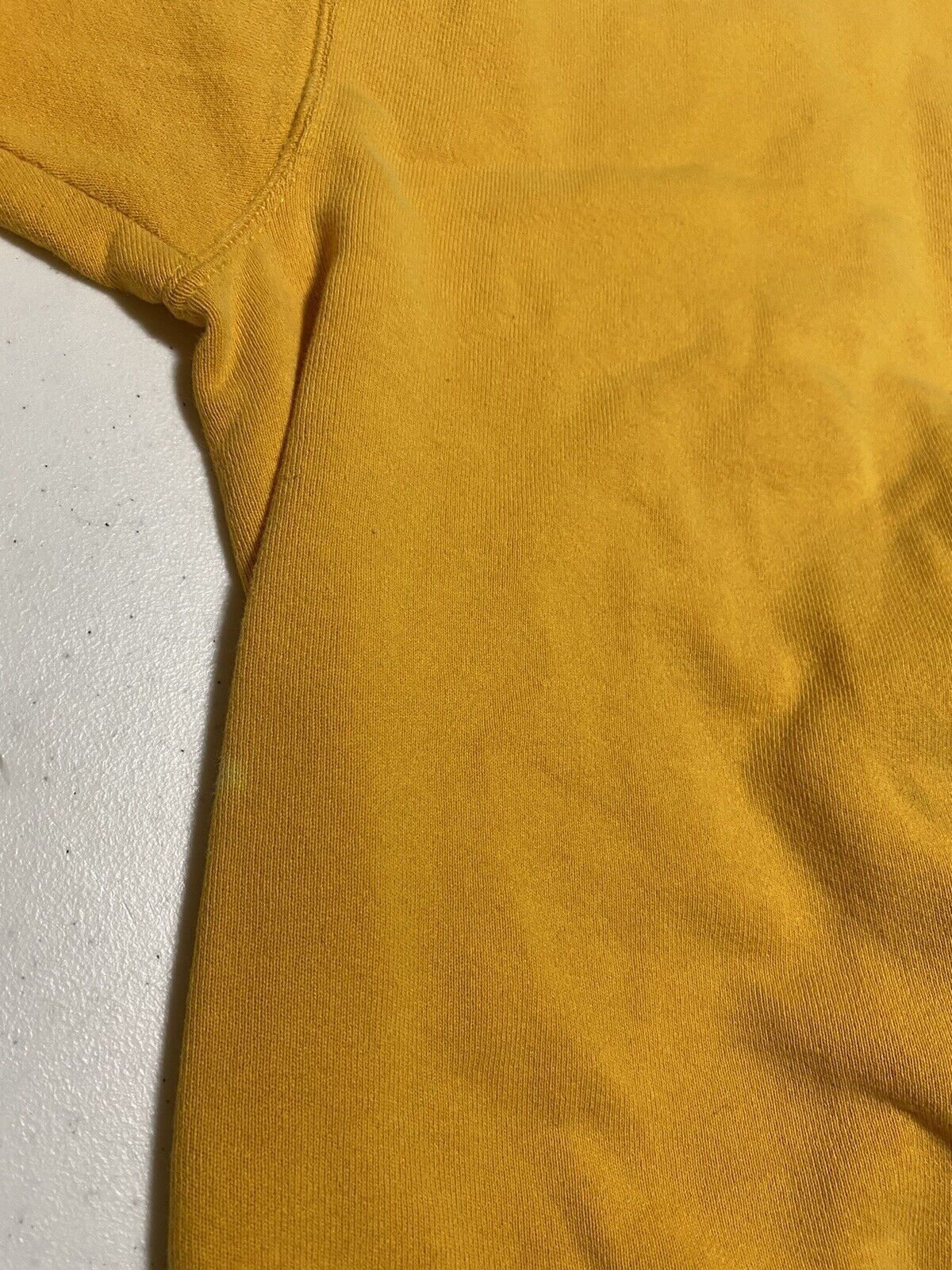 Vtg 90s Nike Mini Swoosh Yellow Crewneck Sweatshi… - image 2