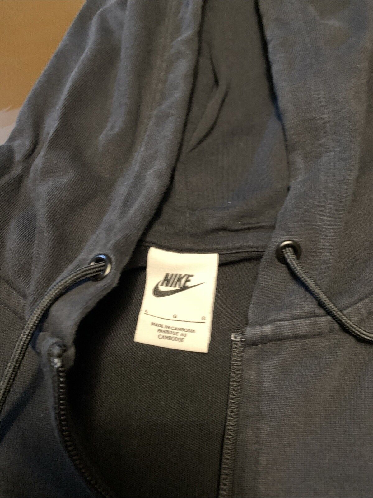 Nike Wonens Zip Up Hoodie Black Large - image 3