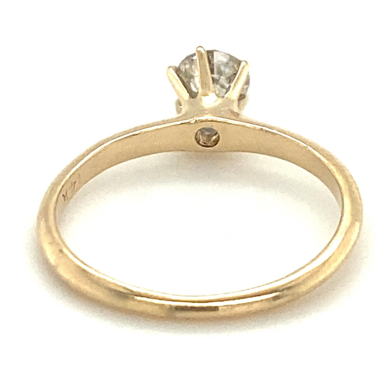 Simple 14K Solitaire Ring, Size 5.5, w Very Dirty… - image 4