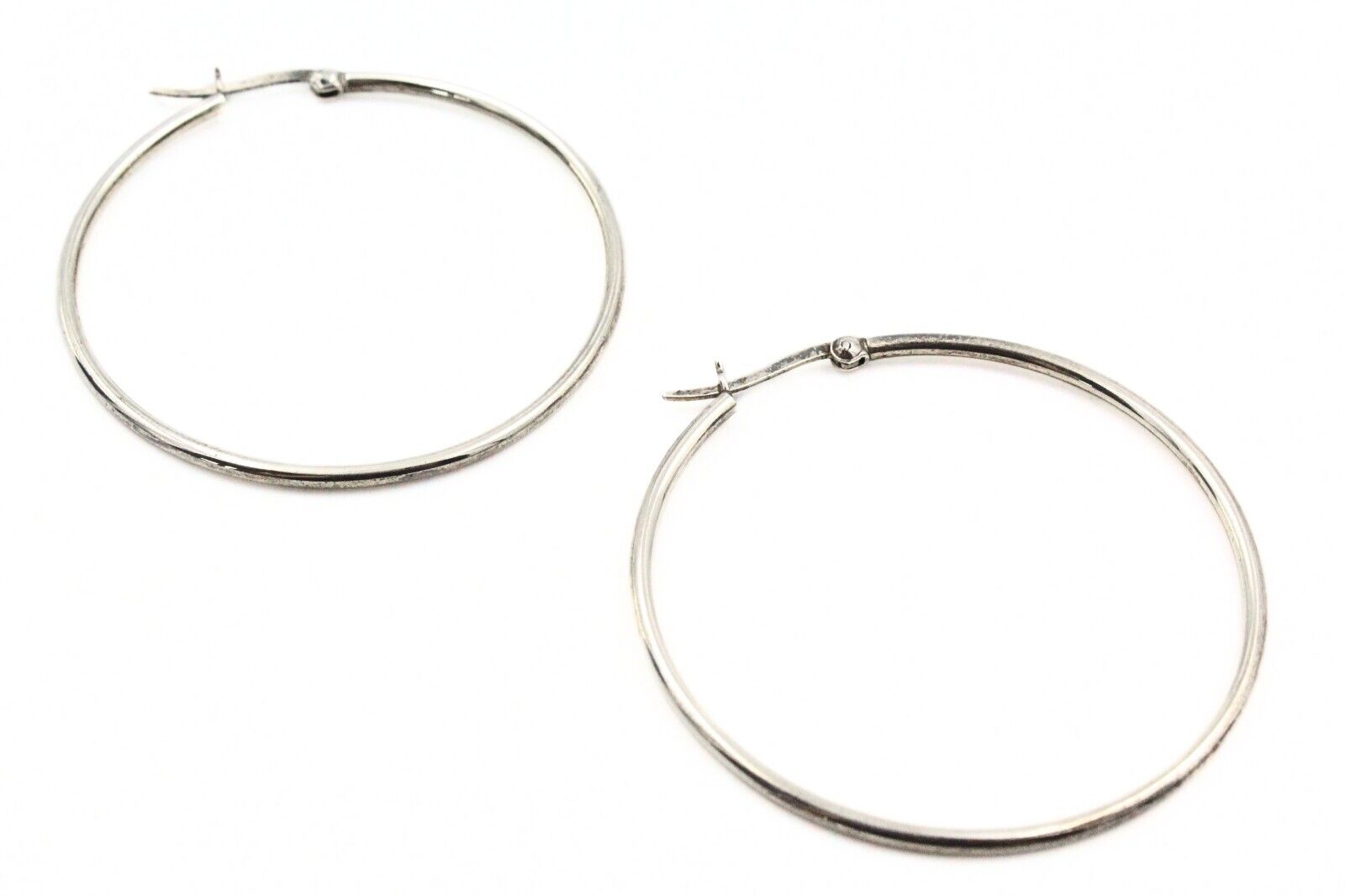 Exquisite Sterling Silver Large Hoop Earrings - image 6