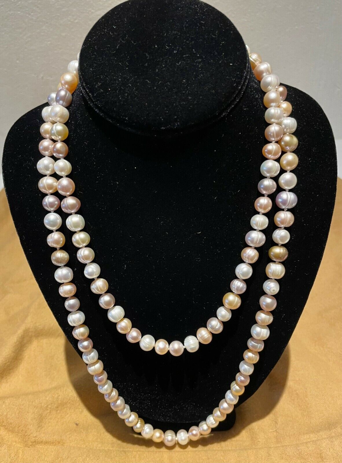 LONG MULTI COLOR CULTURED PEARL NECKLACE LENGTH=4… - image 1