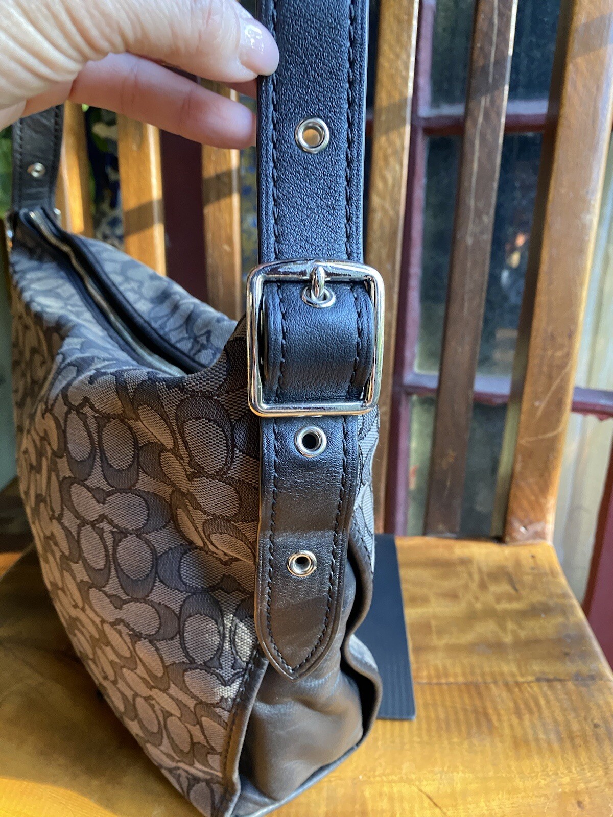 Coach Dufflette In Signature Jacquard Black and S… - image 4