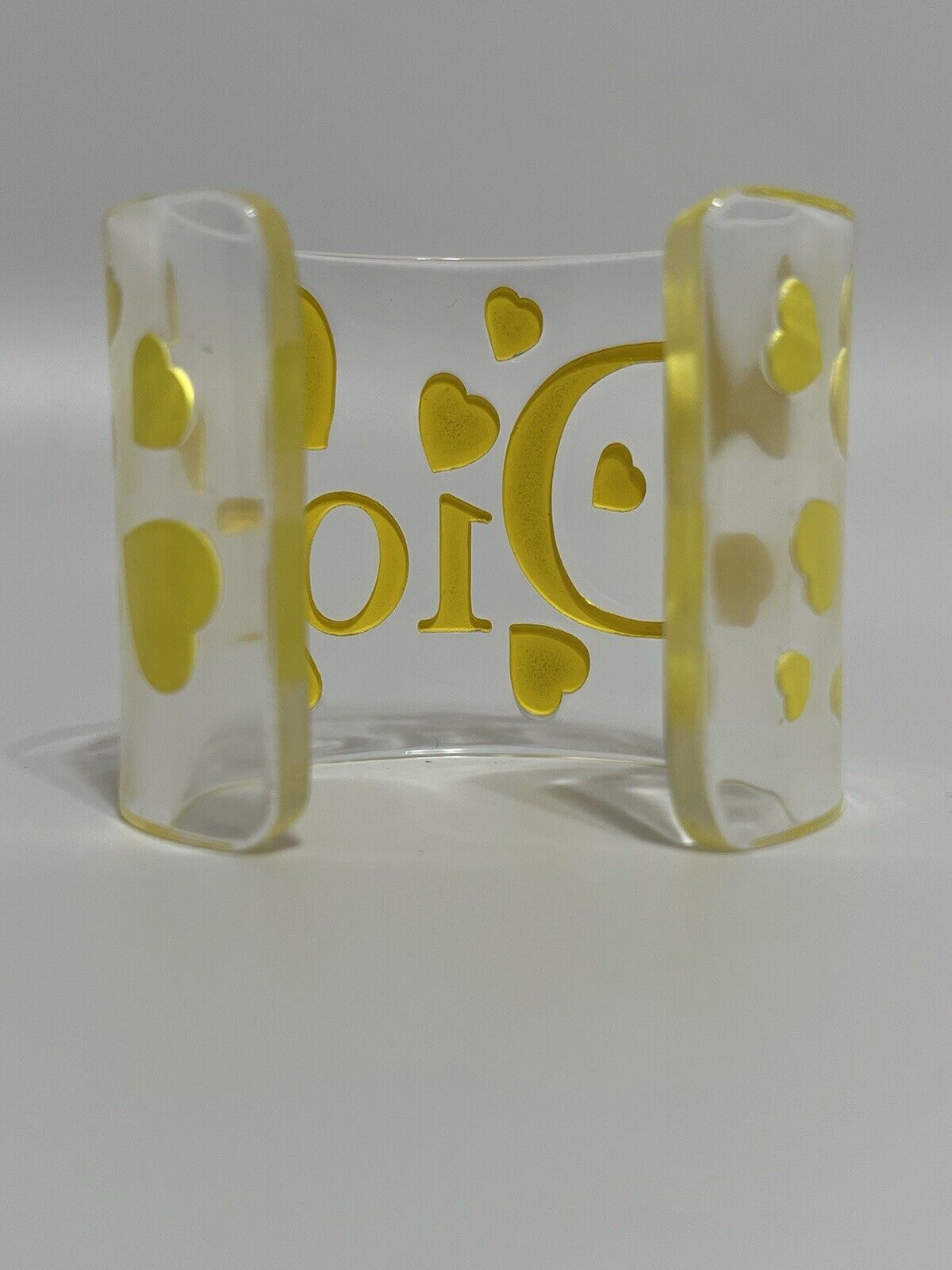 Vtg Christian Dior by John Galliano Yellow Heart … - image 7