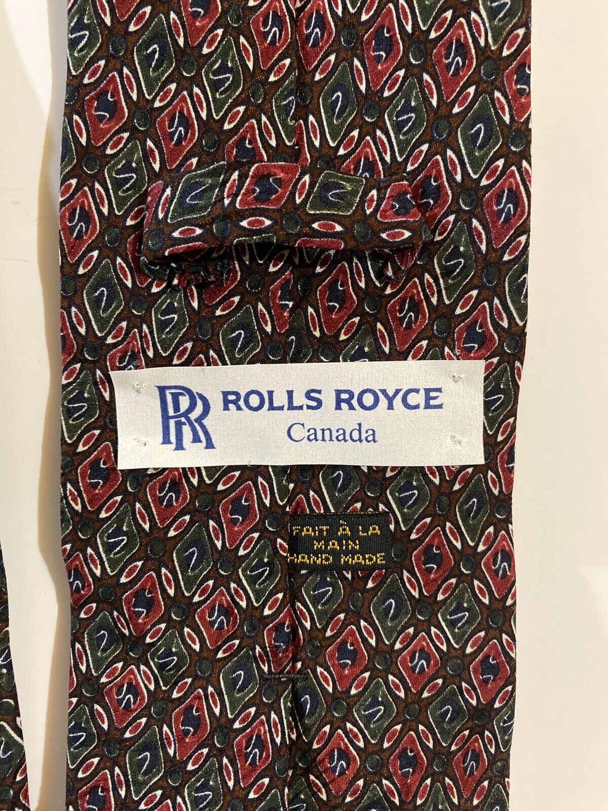 Vintage Rolls Royce Canada Necktie Designer Neck … - image 3