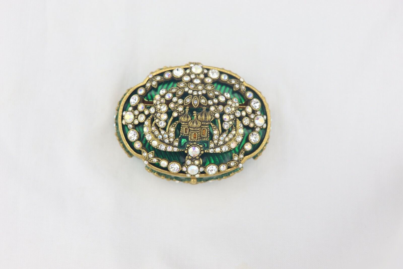 JOAN RIVERS Trinket Box w/ BROOCH & EARRINGS Comp… - image 1