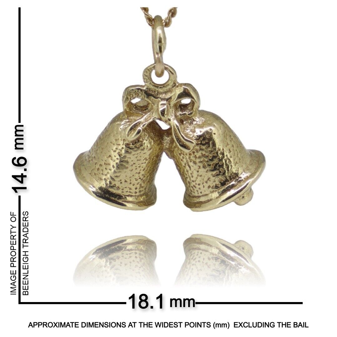 Yellow Gold WEDDING BELLS CHARM Guaranteed Genuin… - image 5