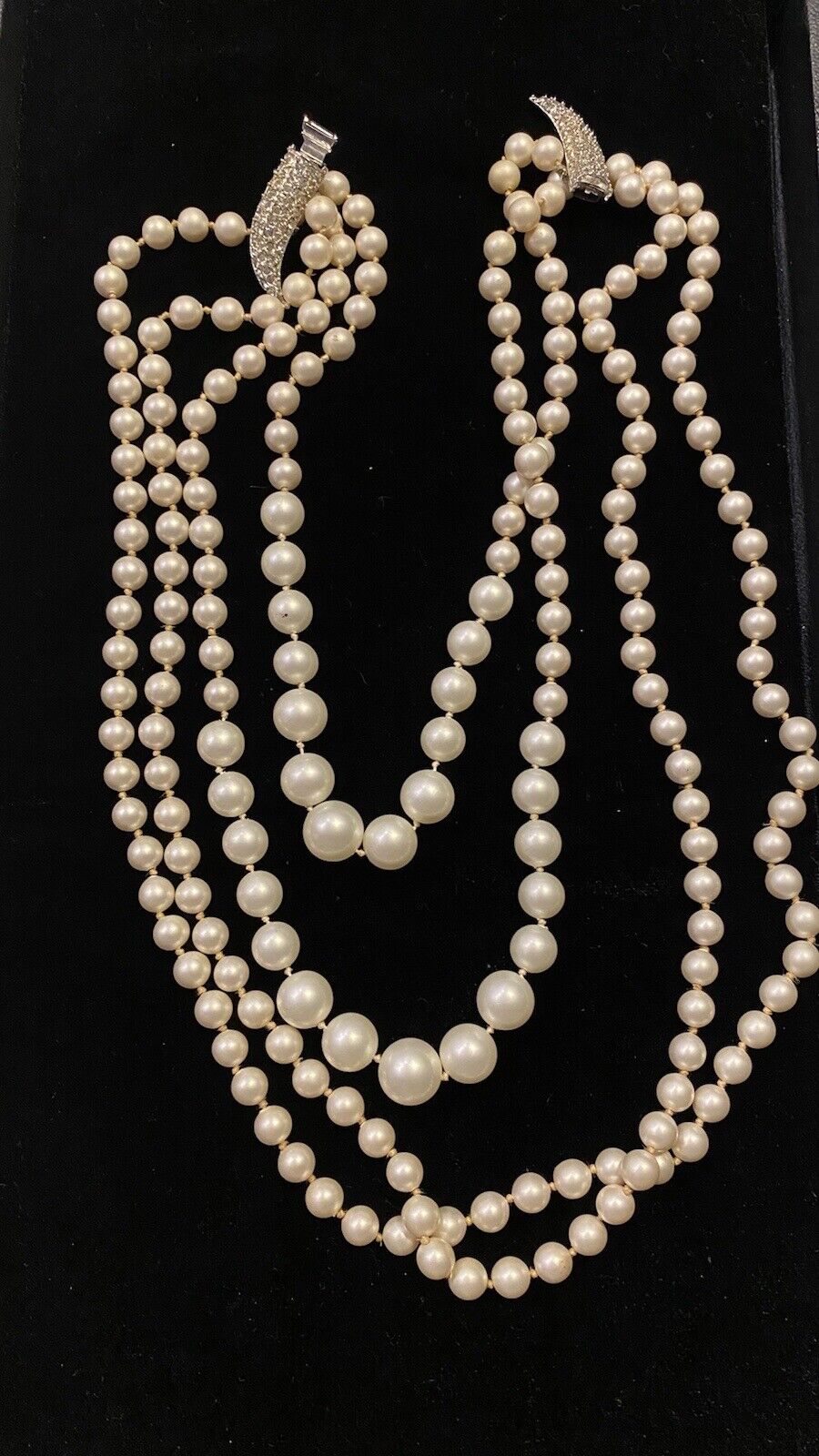 Vintage Marvella Four Strand Faux Pearl Necklace … - image 3