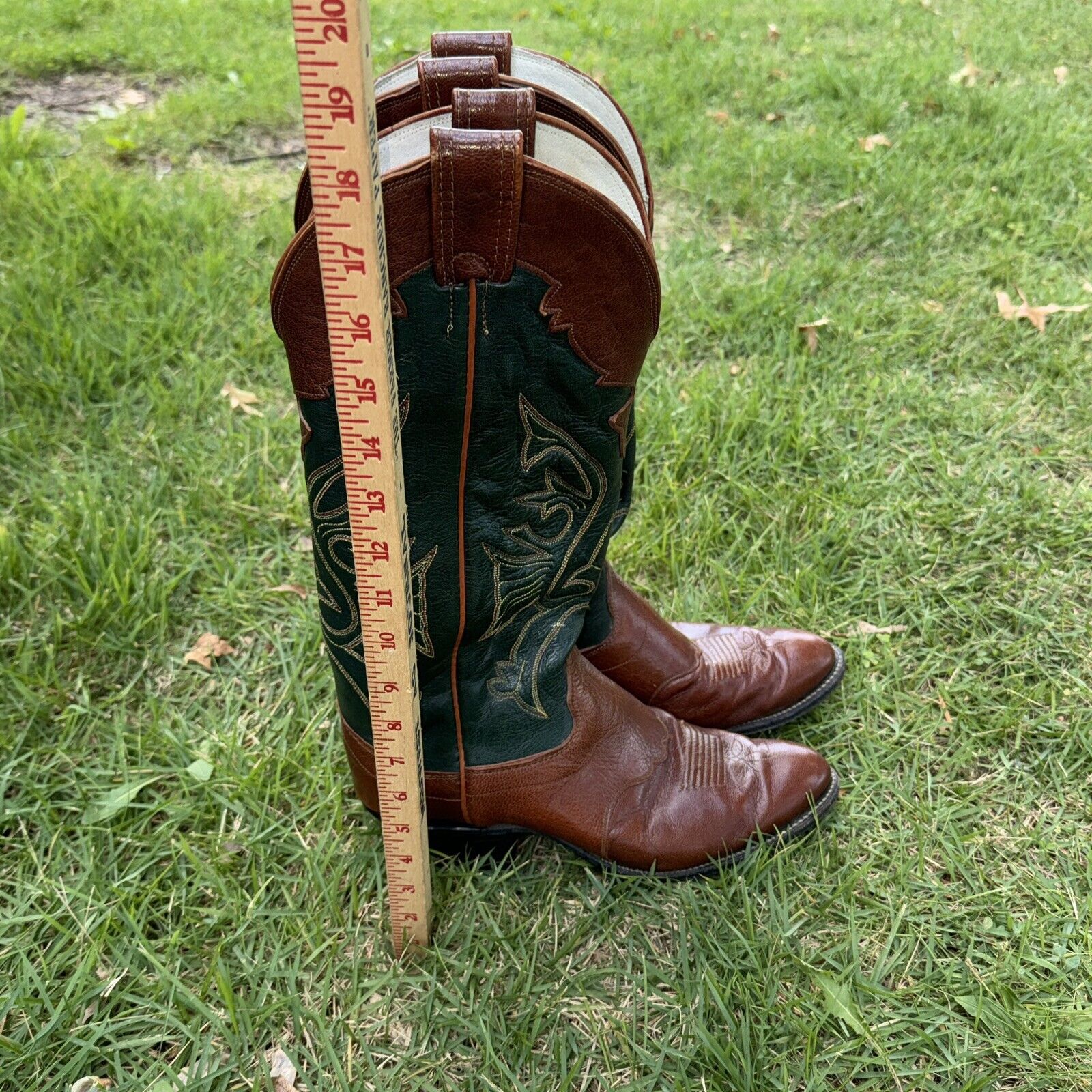 Vintage Olathe Western Cowboy Boots Leather Men’s… - image 2