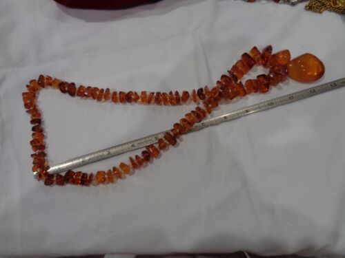 Antique Estate Natural Amber Necklace - image 1