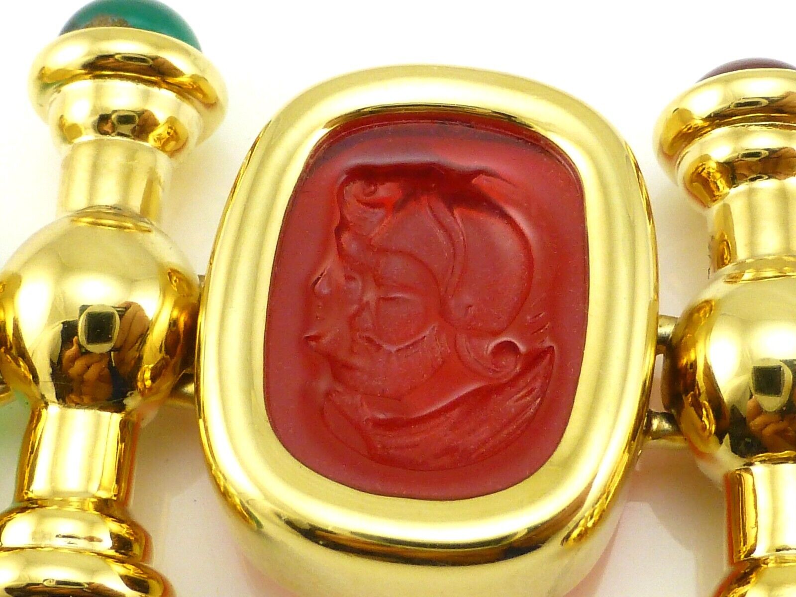 Joan Rivers Multicolor Intaglio Cabochon Gold Pla… - image 11