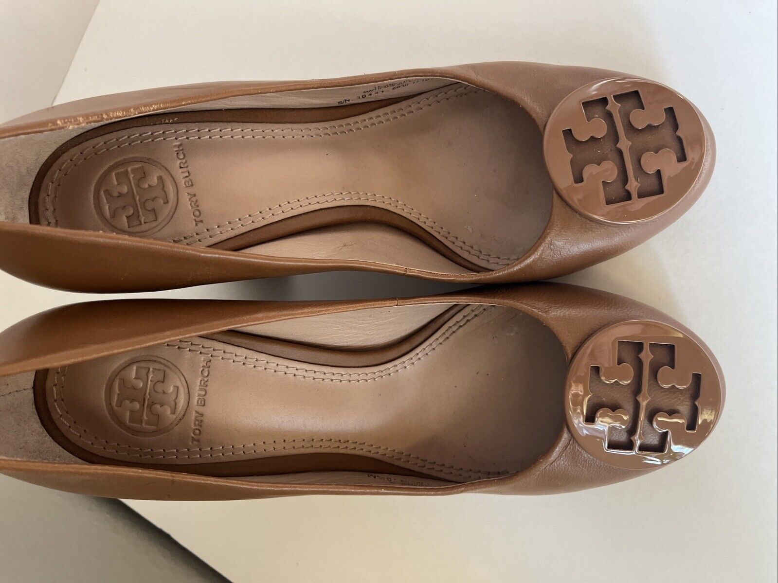 Tory Burch Block Heel Pumps 5.5M Janey Brown Leat… - image 10