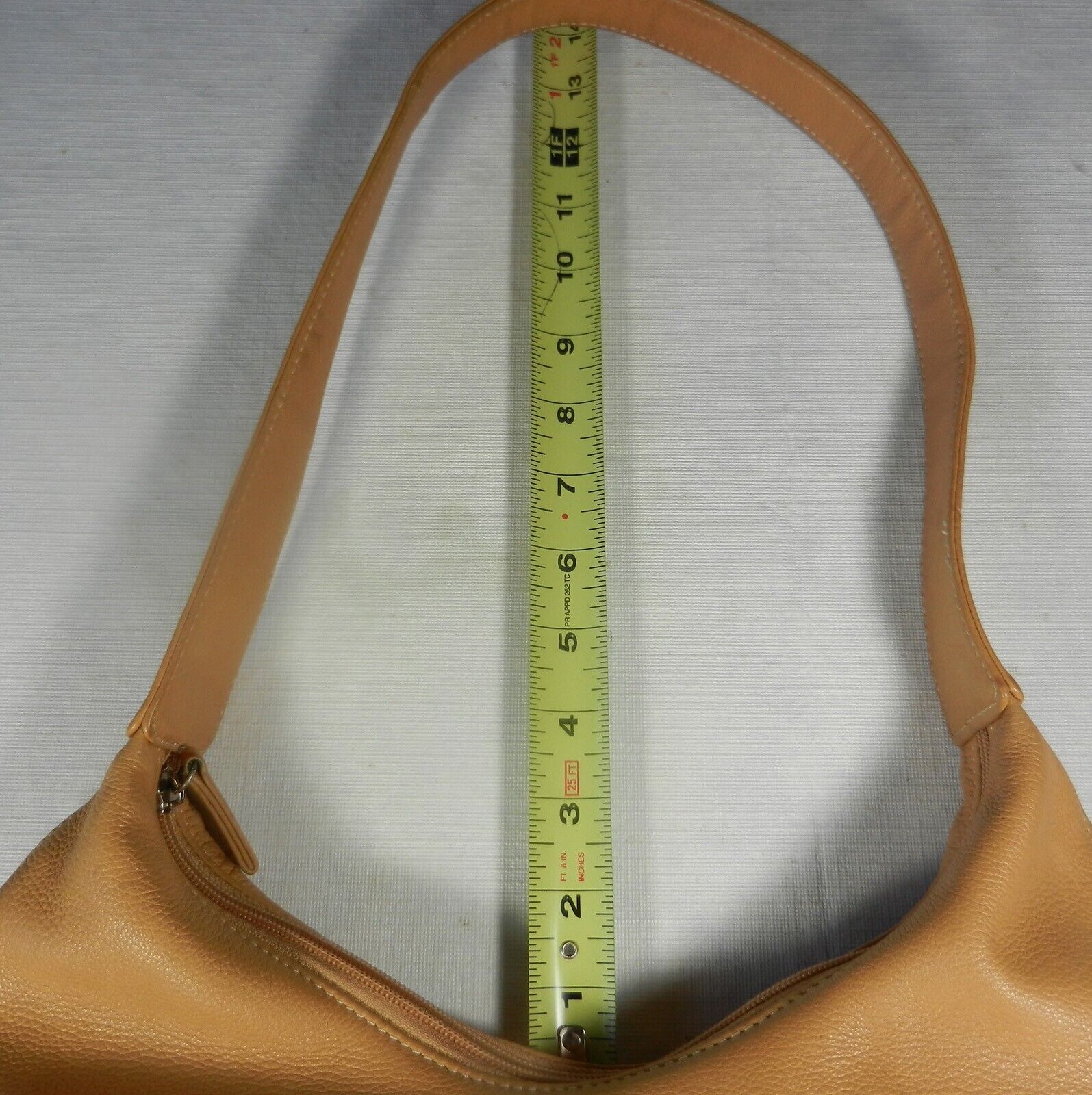 Tignanello Camel Tan Pebbled Leather Hobo Top-Zip… - image 10