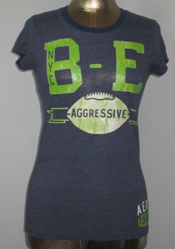 Aeropostale Blue B-E Aggressive T-Shirt Juniors S… - image 1