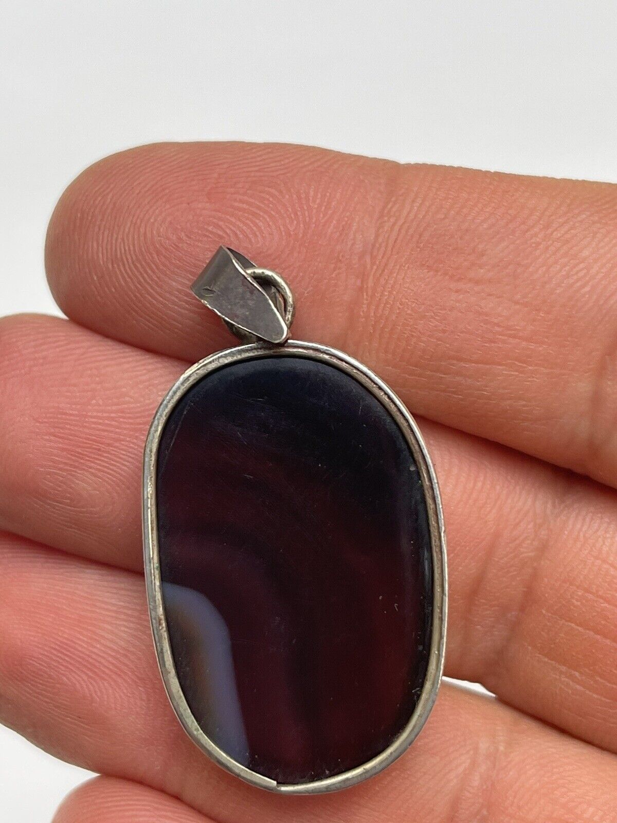 Antique hand carved Agate & silver pendant Persia… - image 7