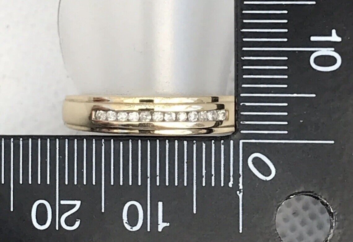 9ct Yellow Gold Channel Set Diamond Band - image 8