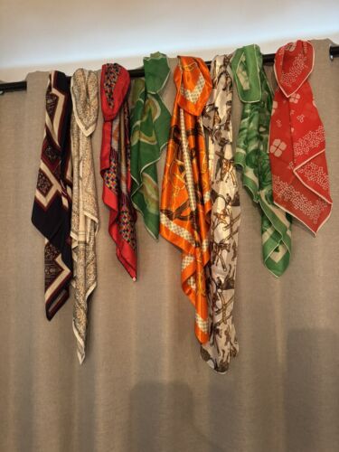 Vintage Modern Lot Of 8 Womens Head Neck Scarves