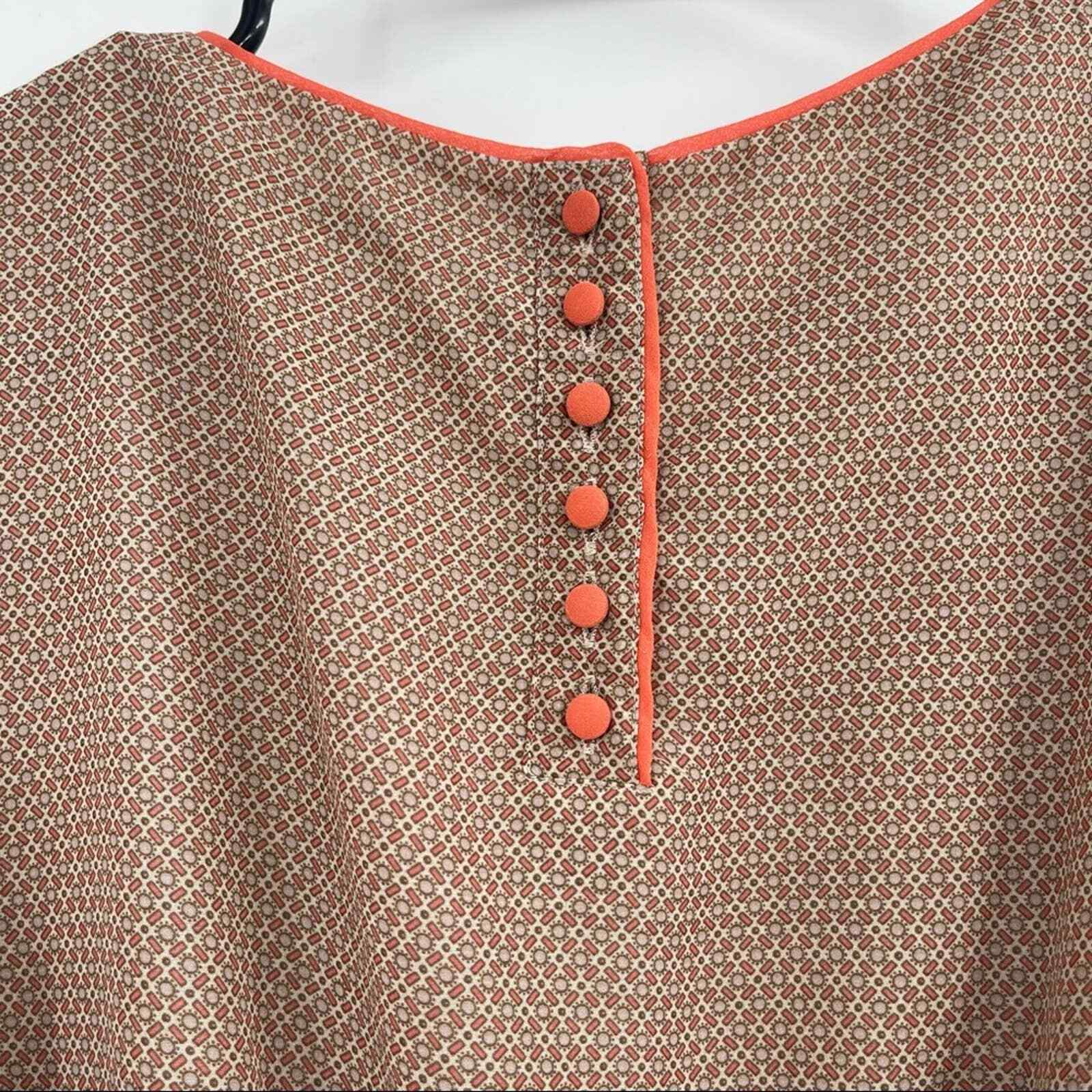 Darling Orange Long Sleeve Boho Retro Dress - image 7