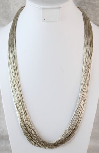 Vintage Sterling Silver 100 Strand Heavy Liquid He