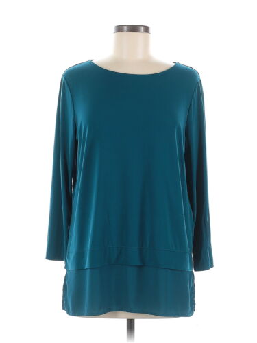 Calvin Klein Women Green 3/4 Sleeve Top M - image 1