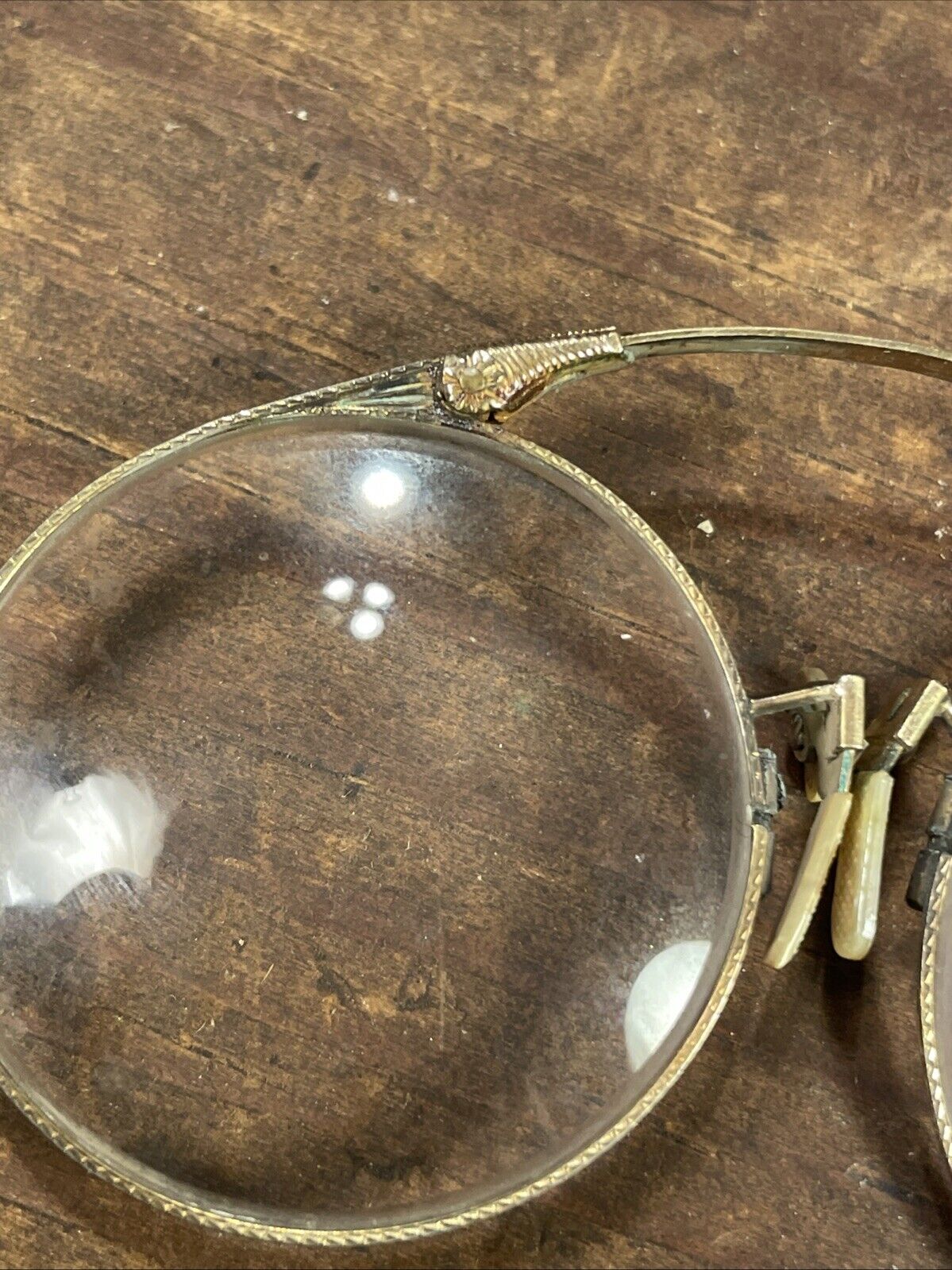 Pince-Nez Antique Eyeglasses Collapsible Ornate V… - image 3