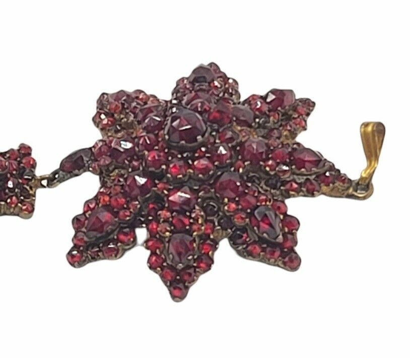 Antique Victorian Garnet Pendant Bohemian Dangle … - image 4