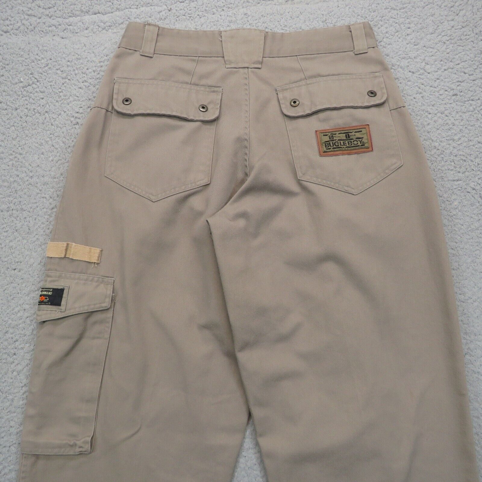 VTG Bugle Boy Pants Men 32 Baggy Parachute Milita… - image 3