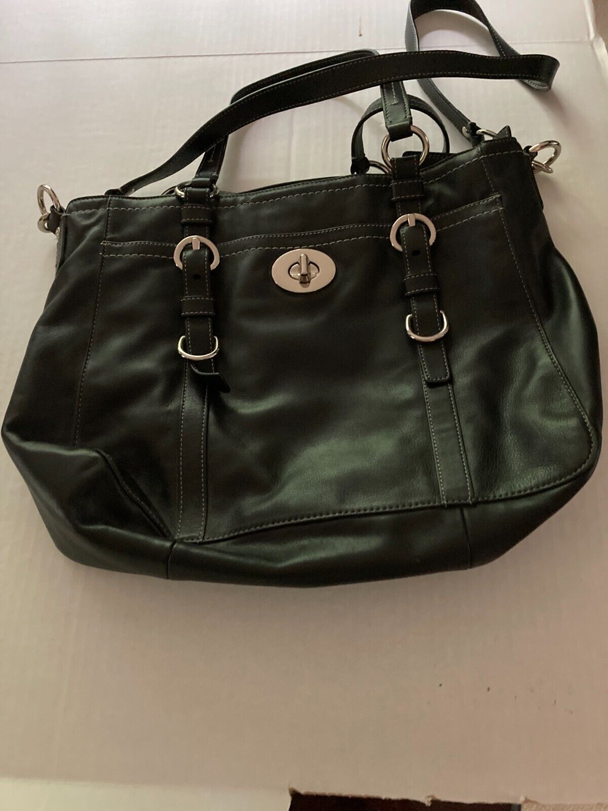 Coach Black Leather Purse Large Pre-Owned - image 1