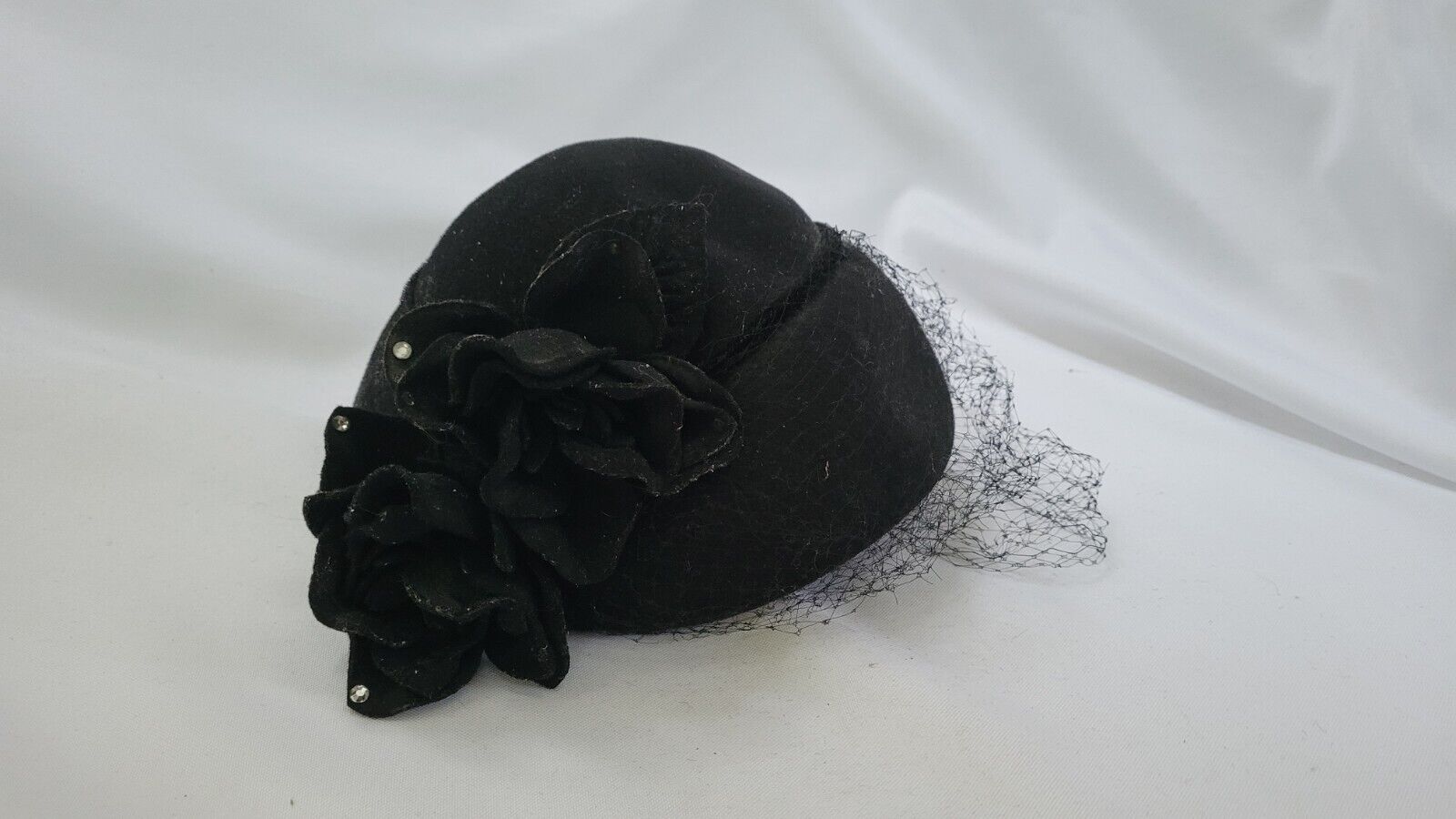 Antique Vintage Stylish 30's 40s Women's Hat Blac… - image 14