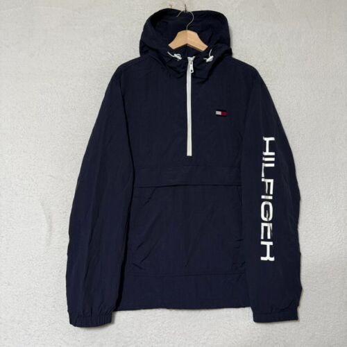 Tommy Hilfiger Jacket Large Navy Blue Nylon Pullo… - image 1