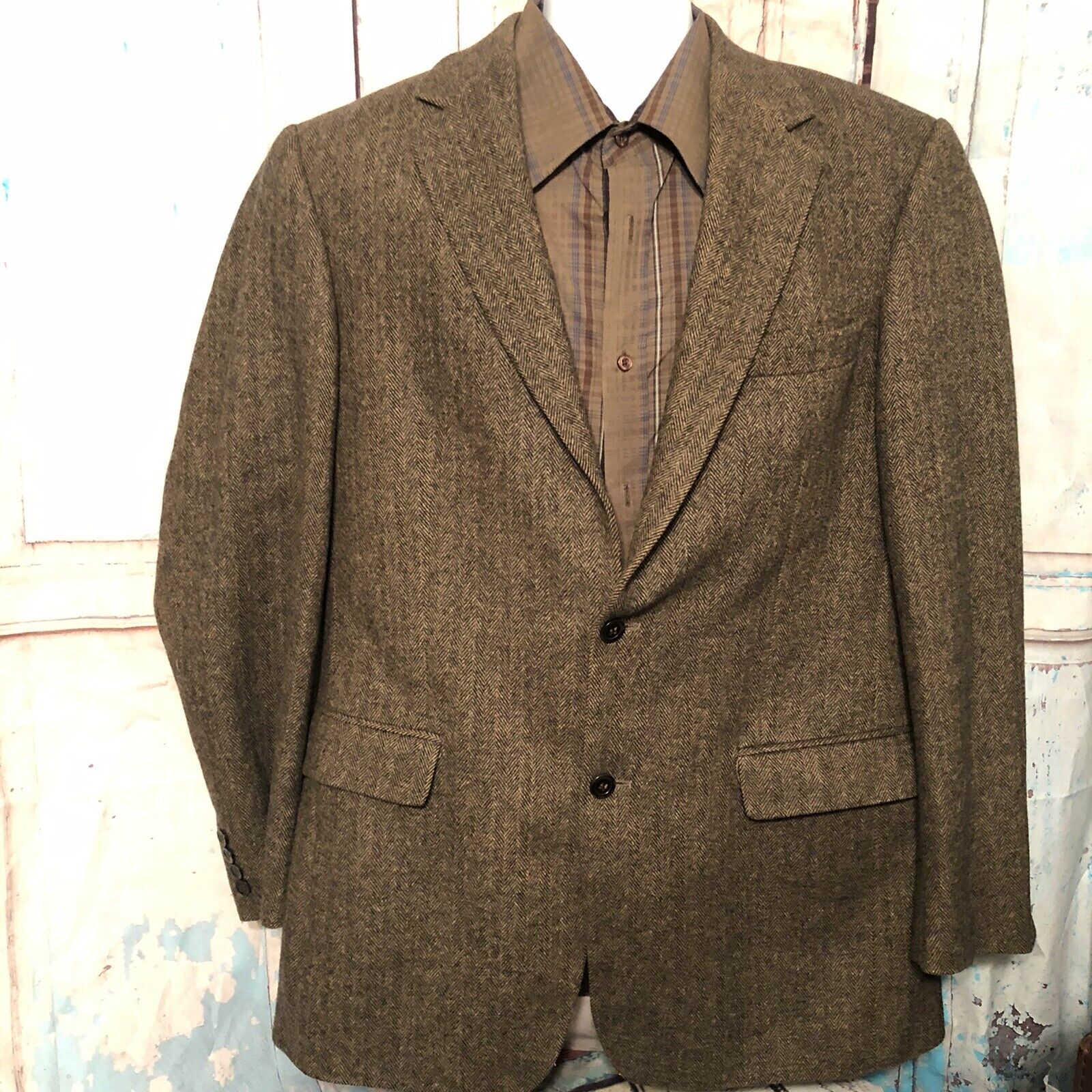 Chereskin Men's Herringbone Brown Camel Hair Blen… - image 10