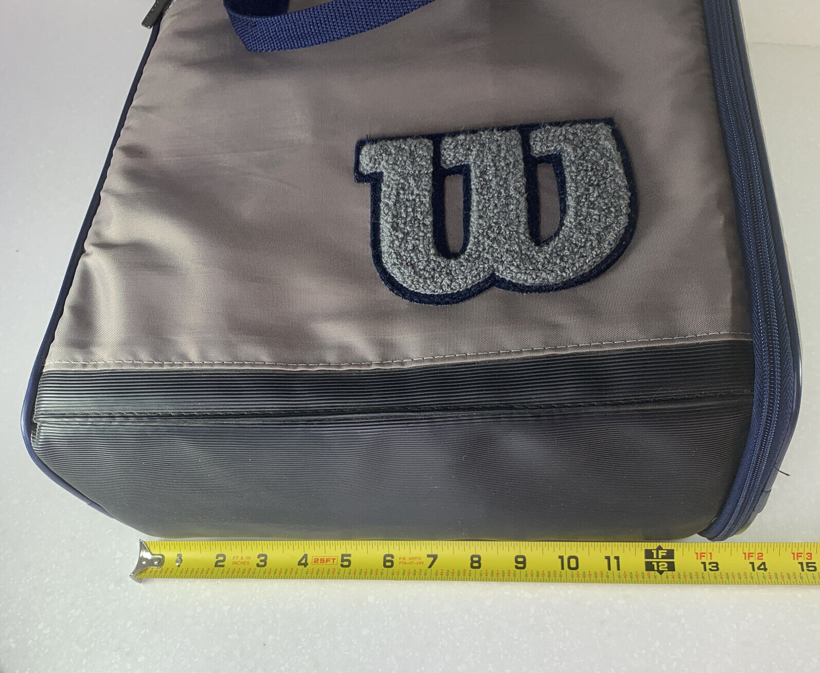 Wilson Duffel Bag Vintage Letterman 17” x 14” x 7… - image 7