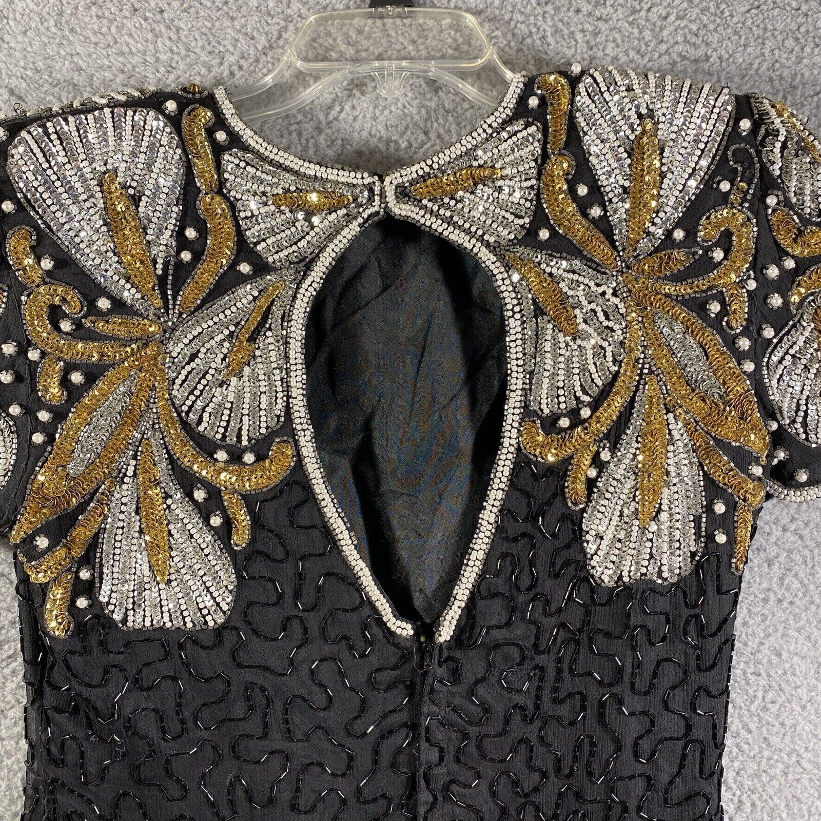 Vintage Laurence Kazar Beaded & Sequins Dress Wom… - image 14