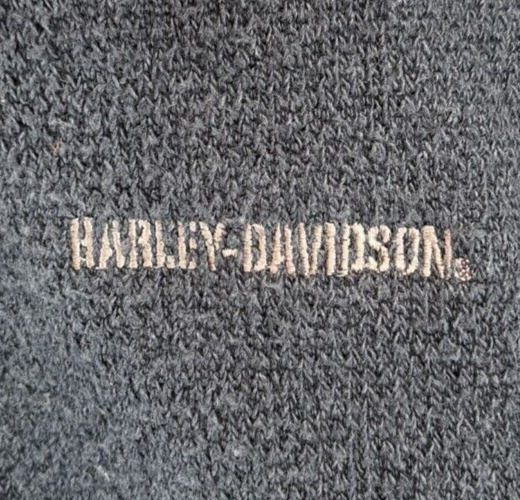 Harley Davidson Sweater Mens Large Gray Spell Out… - image 3