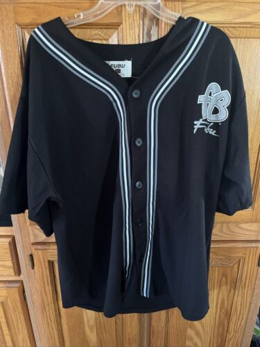 Men’s Vintage Fubu Jersey XL Black-Hip Hop Street… - image 1