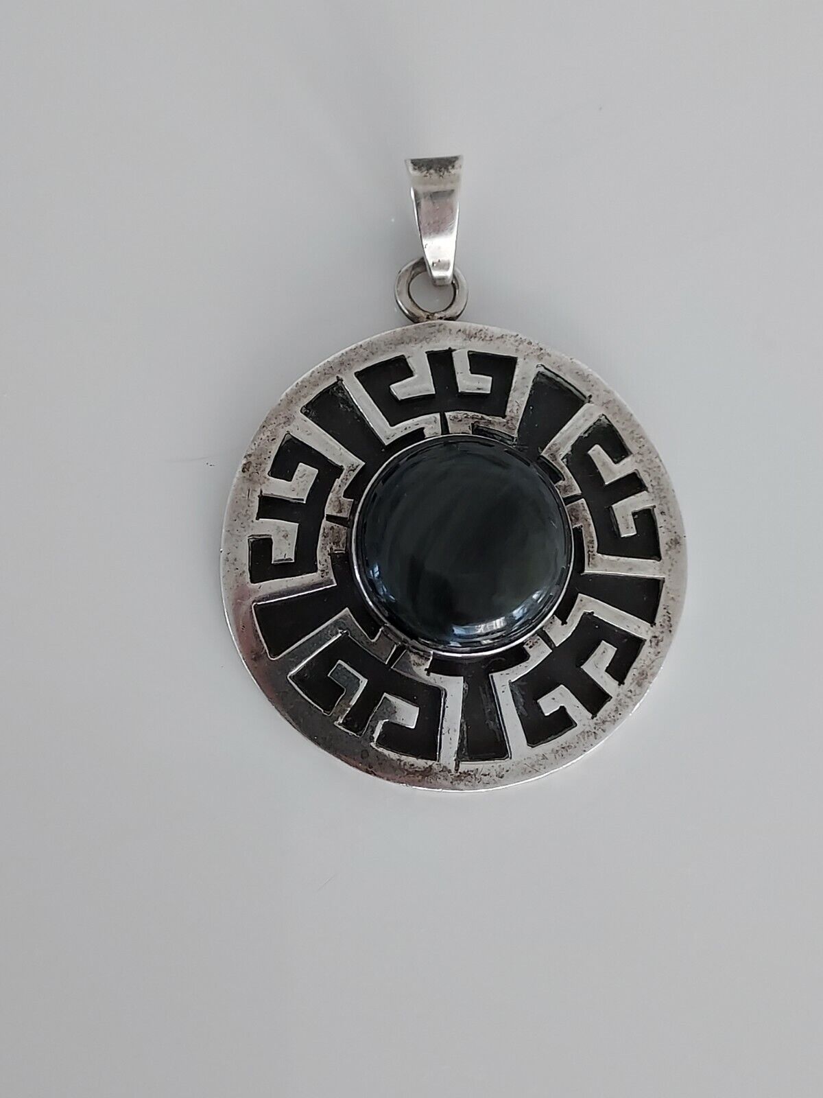 VTG Better than Sterling Silver 950 Overlay Onyx … - image 1