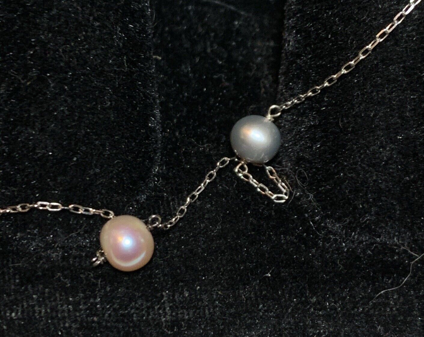 Vintage Sterling Silver & Faux Pearls Necklace 18… - image 5