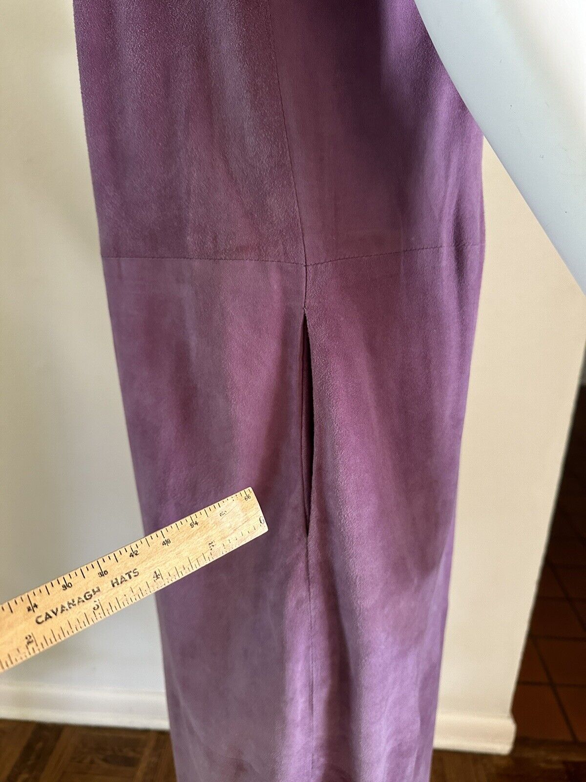 1970s Ralph Lauren Collection Purple Suede Dress … - image 6