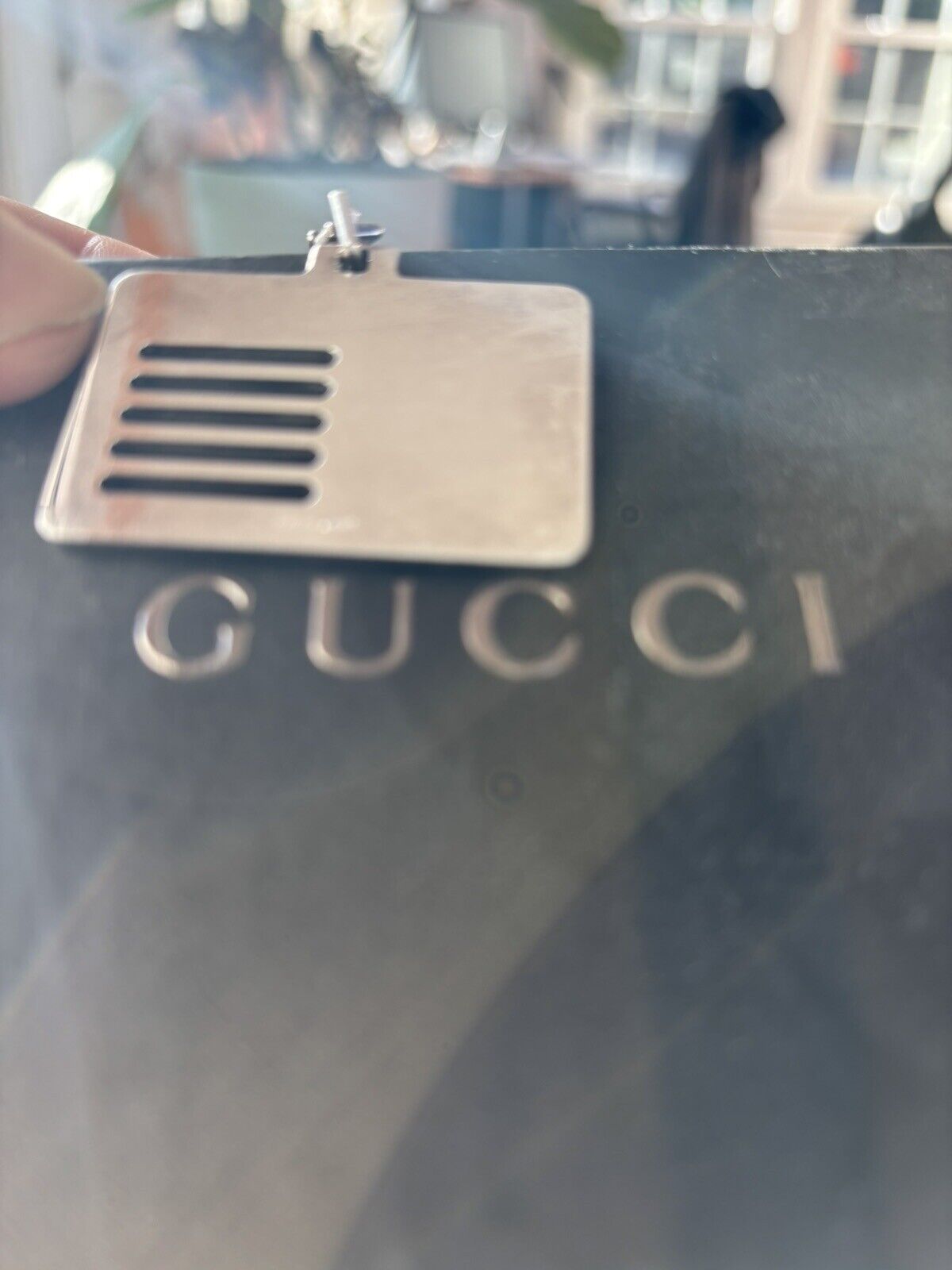 GUCCI Keychain Key ring Charm 1581FL  .925 STAMPE… - image 3