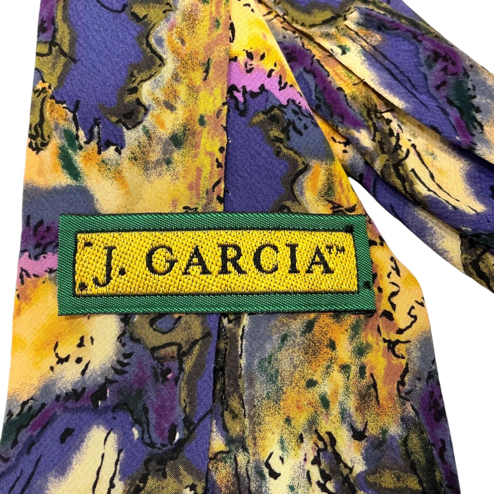 J Garcia Neck Tie Silk Watercolor Collection blue… - image 4