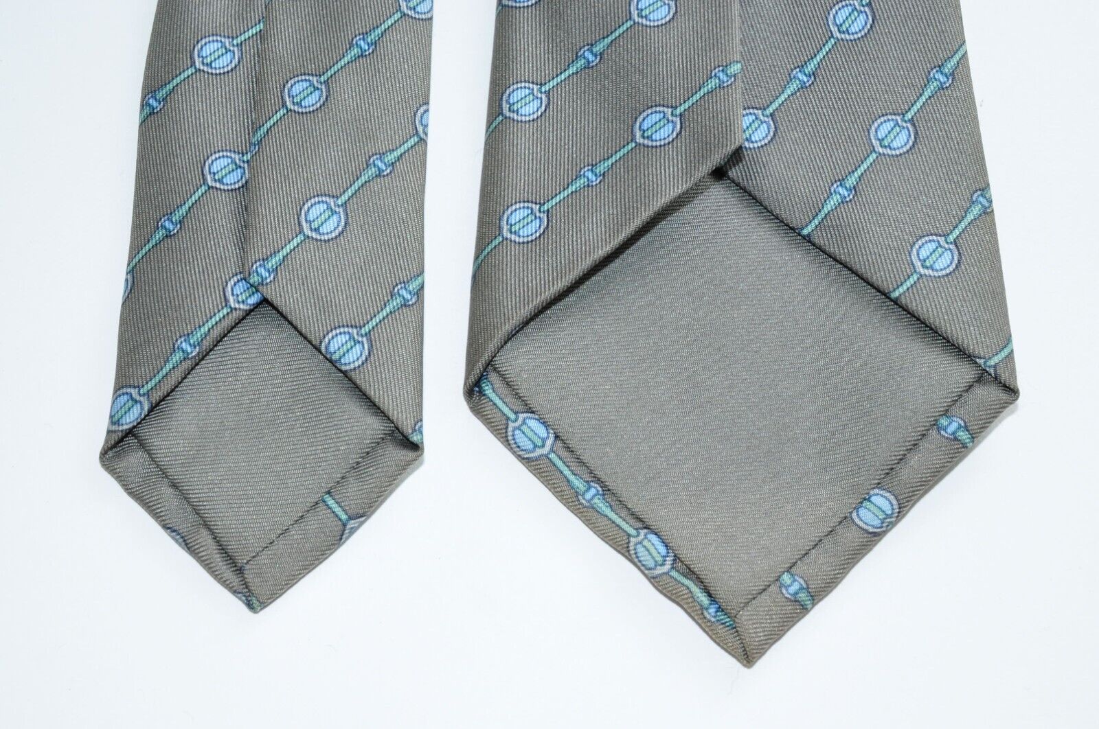 Hermes Tie Regular Whole Pattern 7061 TA Gray Soi… - image 10