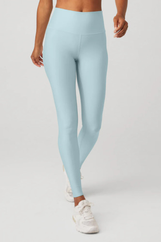 Alo Yoga Baby Blue High Waisted Leggings Womens M 