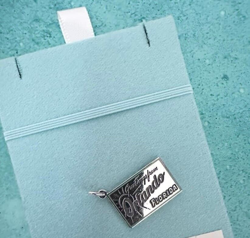 Tiffany and co Orlando post card charm silver - image 2