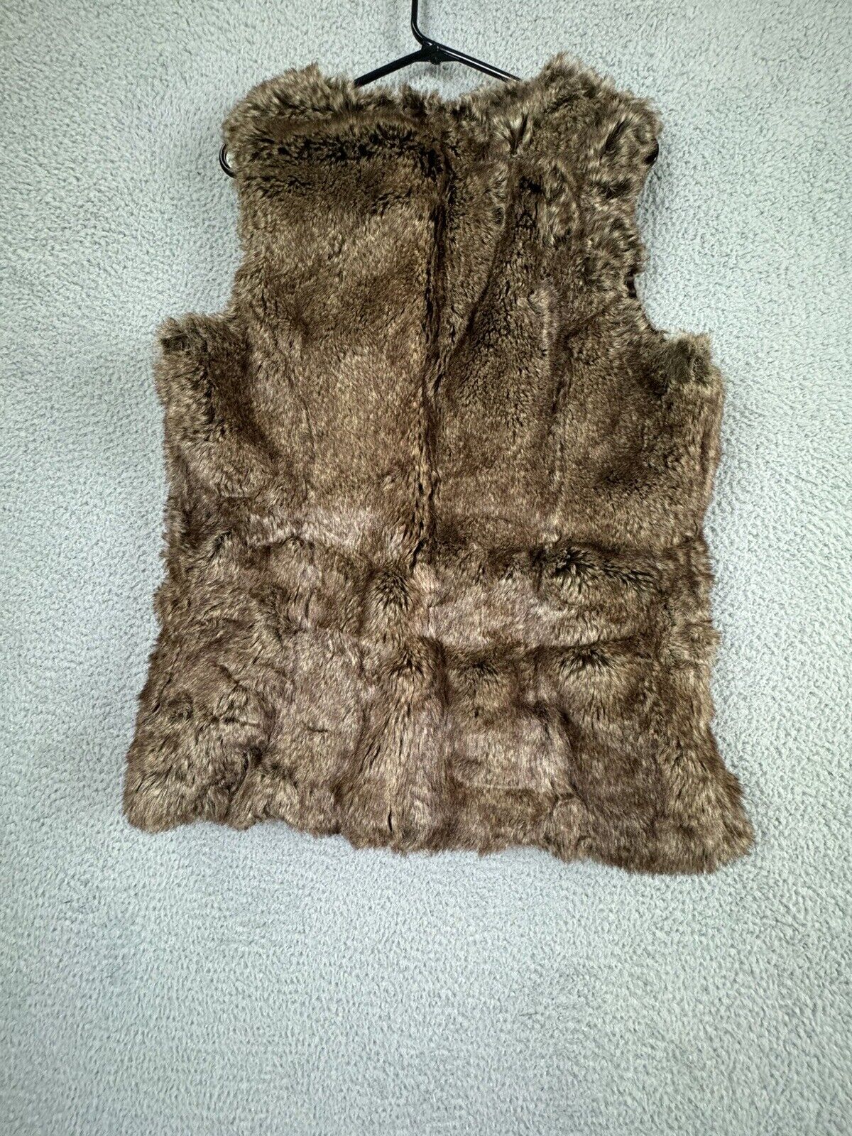 I Love Robson Vest Womens Large Brown Faux Fur Li… - image 2