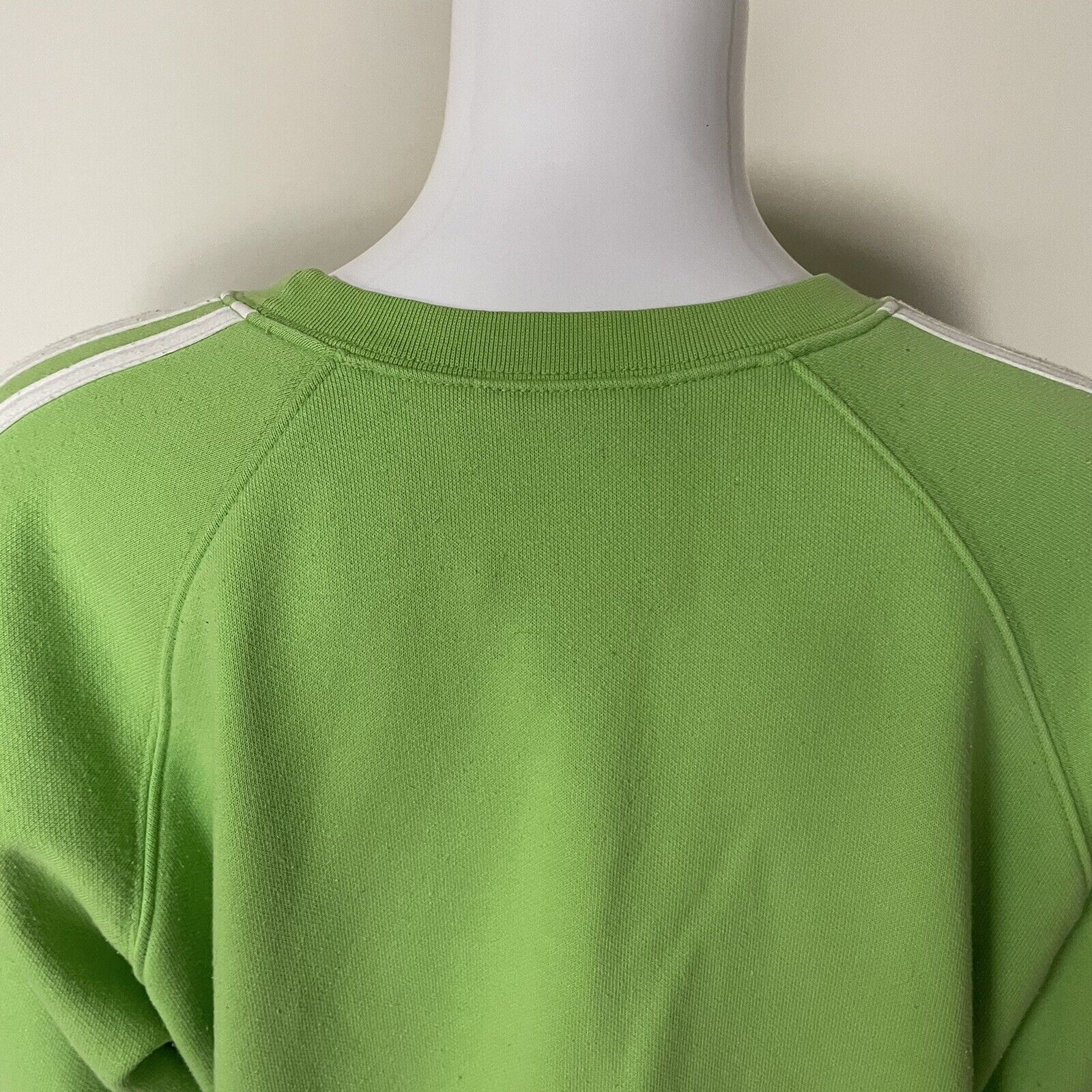 Y2K Adidas Green Spellout Sweatshirt Size S Varsi… - image 5