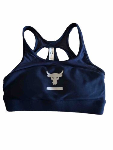 Sports Bra Under Armour Project Rock Blue Logo Pu… - image 1