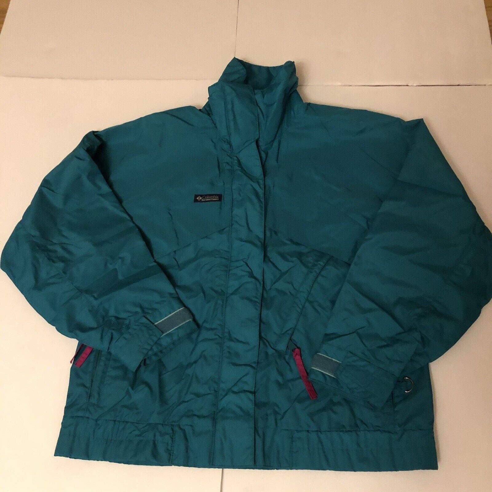 Vintage Columbia Jacket Womens Medium Turquoise P… - image 1