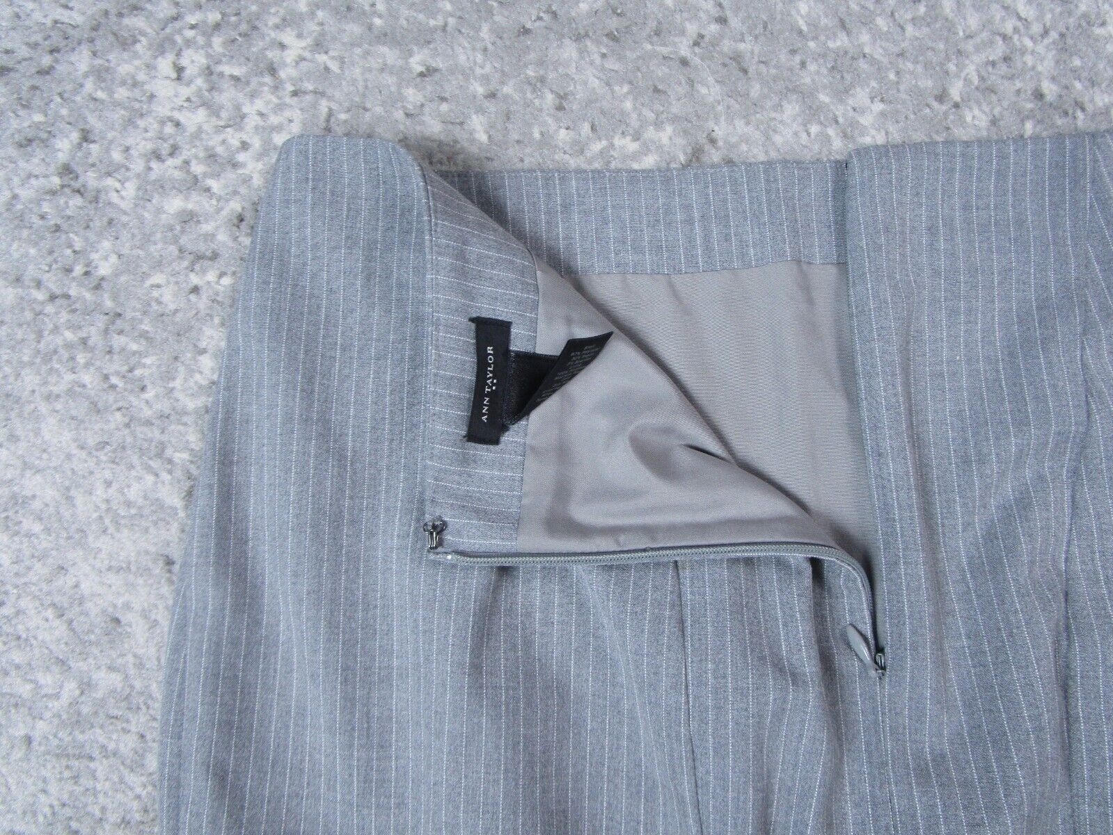 Ann Taylor Skirt Womens 2 Mini Gray Striped Work … - image 5